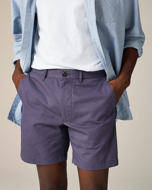 J.Crew Blue 7" Stretch Chino Short for men