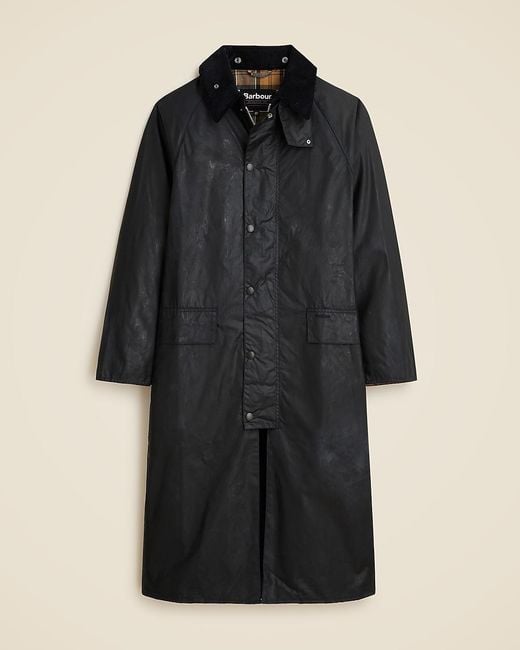 J.Crew Barbour Burghley Wax Jacket in Black for Men Lyst