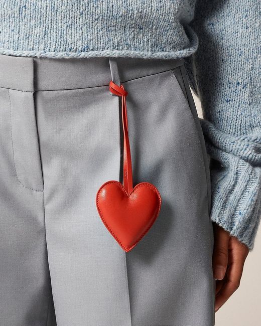 J.Crew Gray Heart Bag Charm