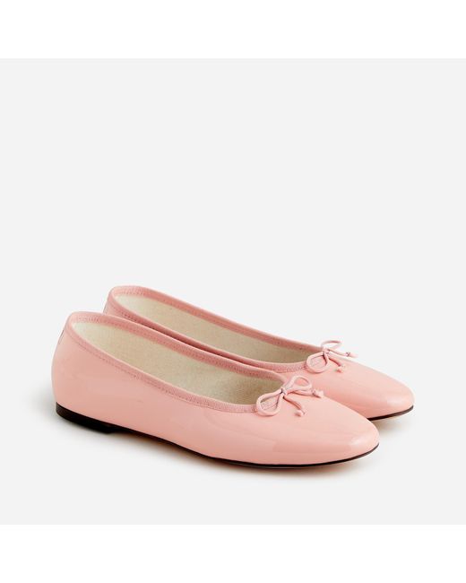 J.Crew Zoe Ballet Flats In Italian Patent Leather in Pink Lyst