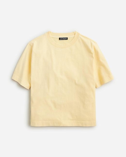 J.Crew Natural Relaxed Premium-Weight Cropped T-Shirt