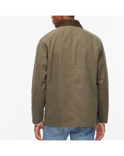 J.Crew Waxed Twill Jacket in Green for Men Lyst
