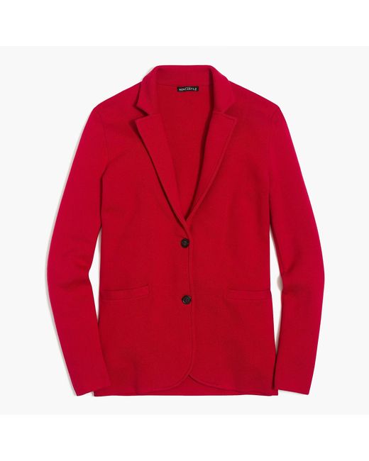 J.Crew Red Sweater-blazer