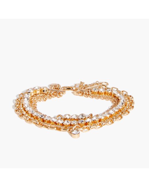 J.Crew Gold Beaded Bracelets Setofsix in Metallic Lyst