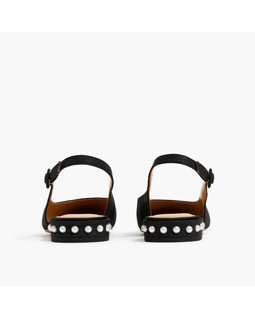J.Crew Pearlheel Slingback Flats in Brown Lyst