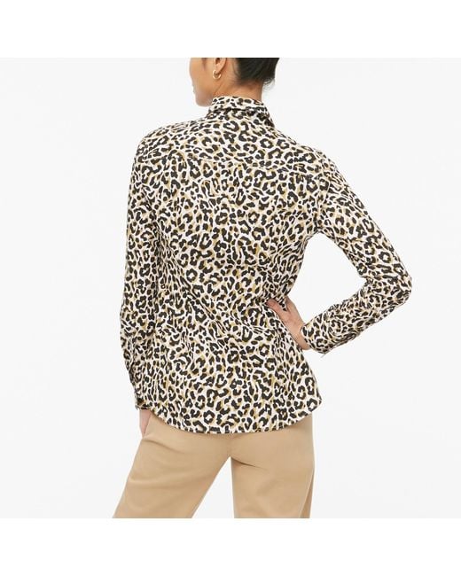 leopard button up