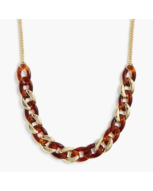 J.Crew Tortoise Chain Necklace in Brown Lyst