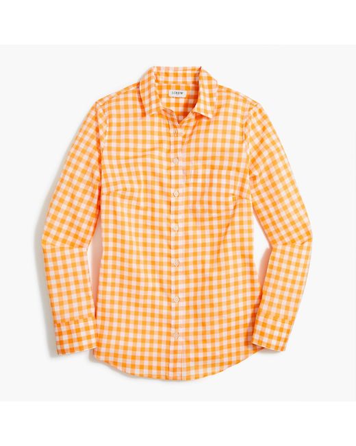 J.Crew Gingham Lightweight Cotton Shirt In Signature Fit Lyst
