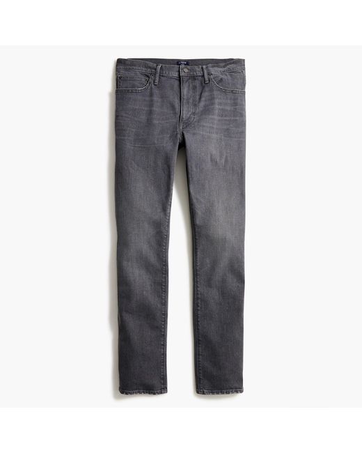 J.Crew Cotton Straightfit Grey Jean In Signature Flex in Gray for Men