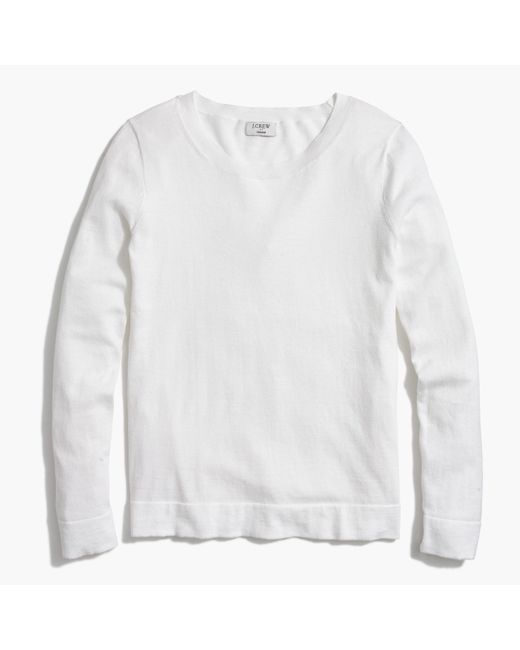 J.Crew Cotton Striped Heart Teddie Sweater in White - Lyst