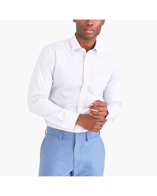 J.Crew Slim Thompson Flex Wrinkle-free Dress Shirt In Check in White for  Men
