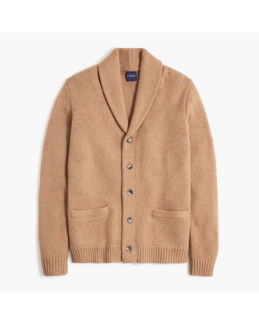J.Crew Woolblend Cardigan Sweater in Natural for Men Lyst