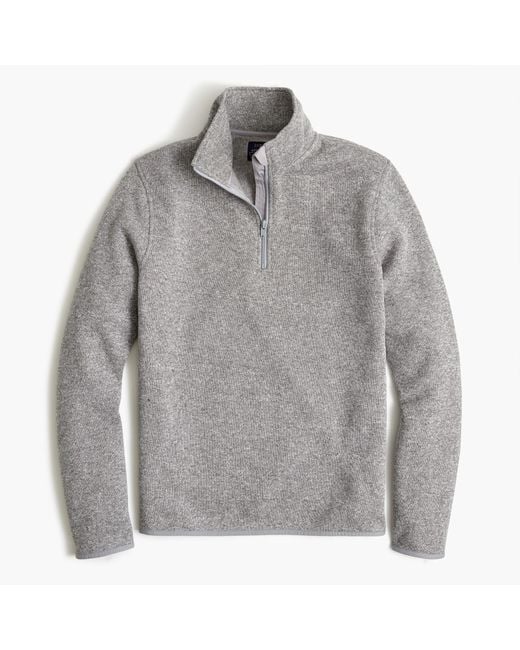J.Crew Gray Sweater Fleece Half-zip for men