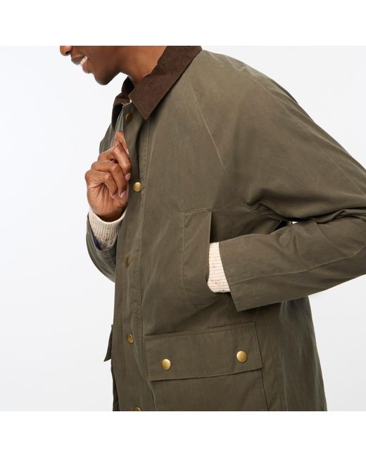 J.Crew Waxed Twill Jacket in Green for Men Lyst