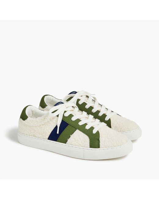 J.Crew Synthetic Sherpa Road Trip Sneakers in Green Lyst