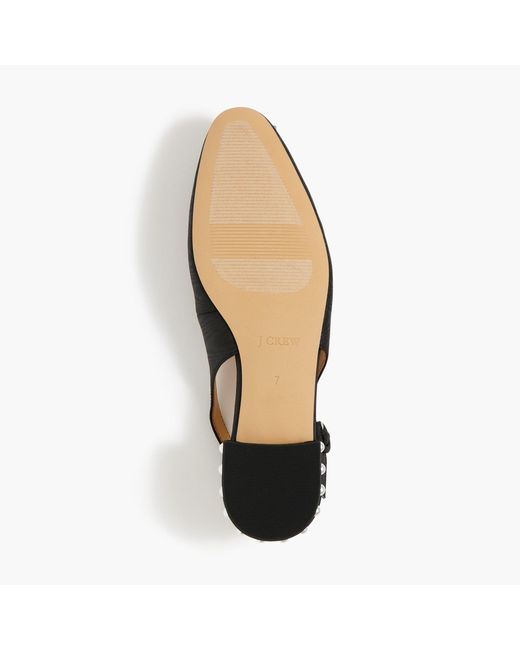 J.Crew Pearlheel Slingback Flats in Brown Lyst