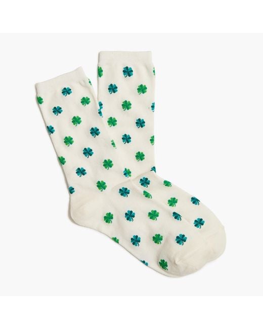 J.Crew Clover Trouser Socks in Green Lyst
