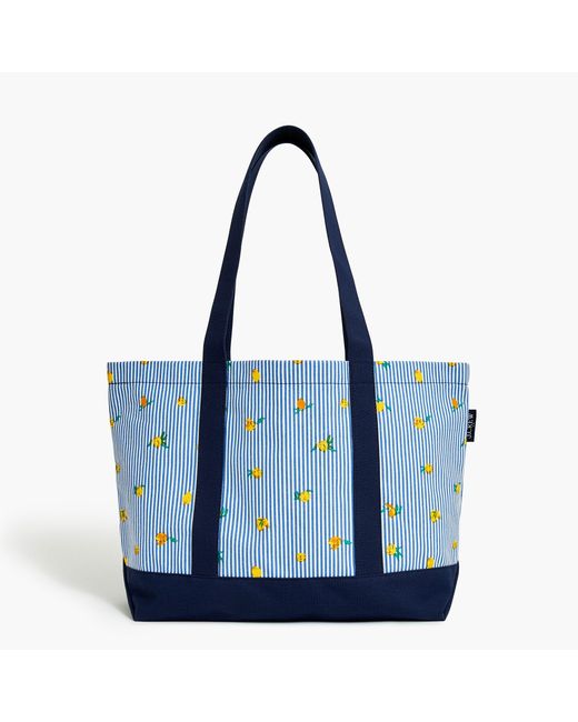 J.Crew Canvas Tote Bag in Blue Lyst
