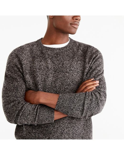 J.Crew Crewneck Sweater In Supersoft Wool Blend in Gray for Men Lyst
