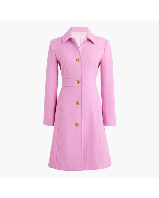 J.Crew Pink Wool-blend Lady Day Coat
