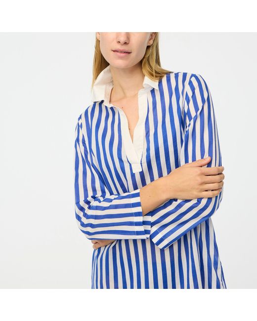 J.Crew Polo Tunic Coverup in Blue Lyst