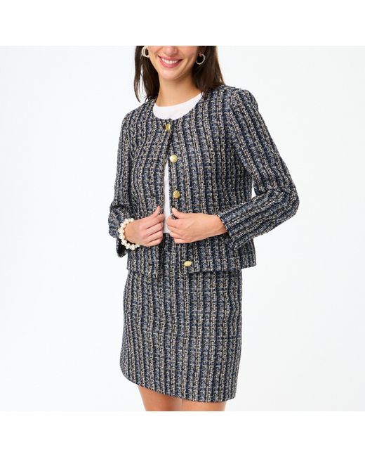 J.Crew Tweed Lady Jacket in Black Lyst