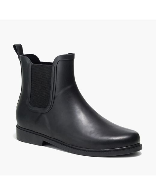 J.Crew Chelsea Rain Boots in Black | Lyst