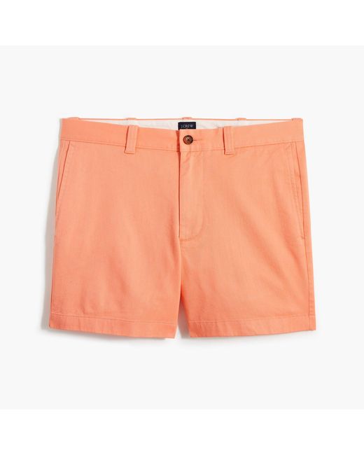 J.Crew 5" Flex Chino Short in Orange for Men Lyst