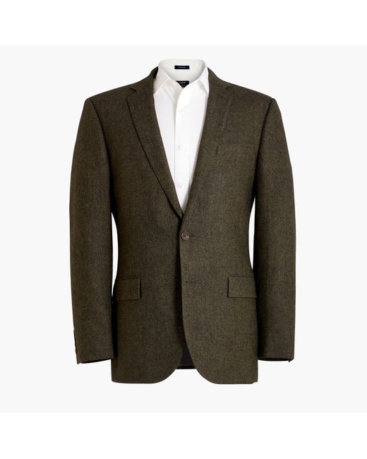 J.Crew Green Slim-fit Thompson Suit Jacket In Donegal Wool Blend for men