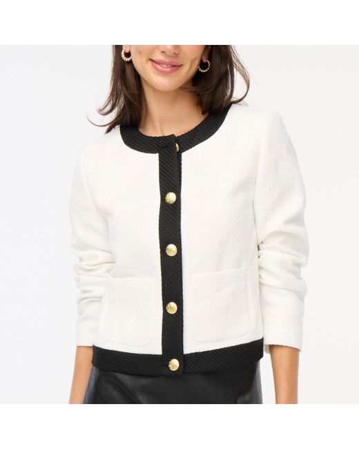 J.Crew Tweed Lady Jacket in White Lyst