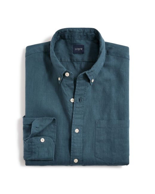 J.Crew Blue Classic Linen-blend Shirt for men
