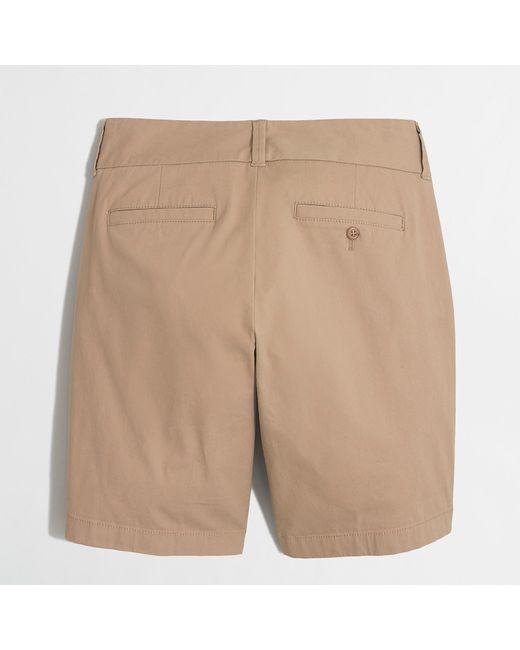J.Crew Cotton 9" Frankie Bermuda Chino Short in British Khaki (Natural