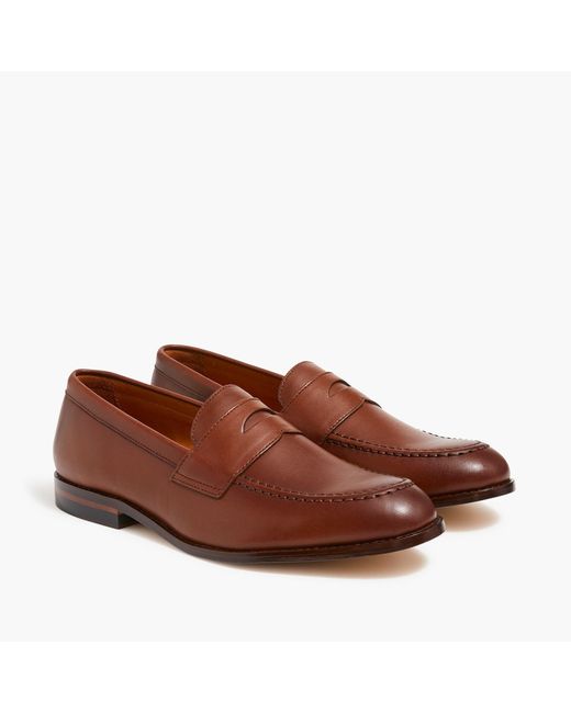 J.Crew Leather Penny Loafers in Brown for Men | Lyst