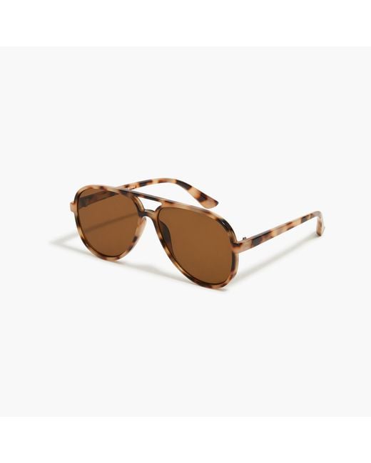 J.Crew Tortoise Aviator Sunglasses in Brown Lyst