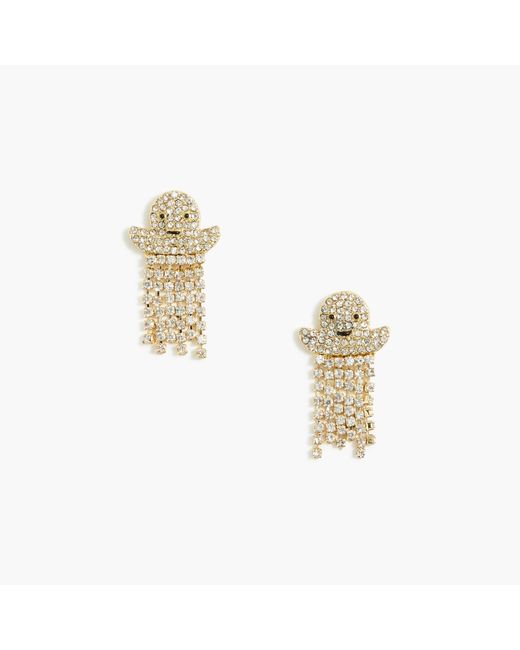 J.Crew Dangly Ghost Earrings in Crystal (Metallic) Lyst