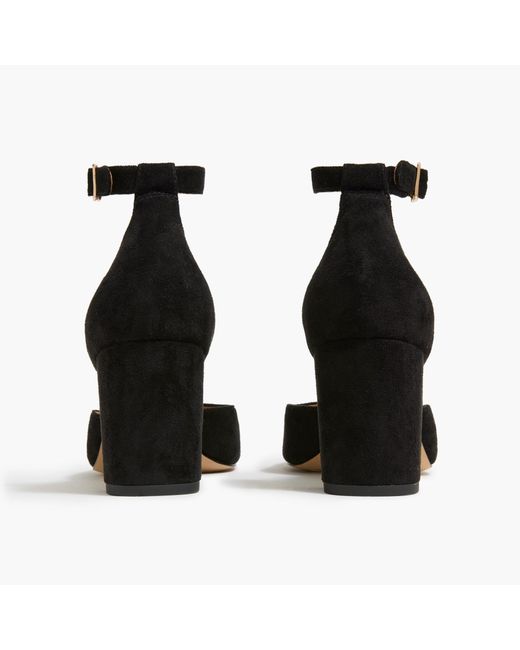 J.Crew Block Heels With Ankle Strap in Black Lyst