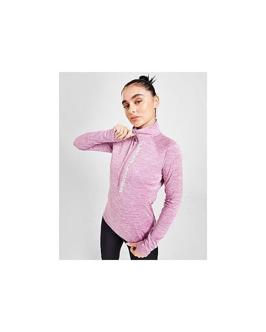 Under Armour Pink Tech Wordmark 1/4 Zip Top