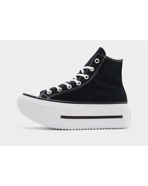 Lift High Double Stack di Converse in Black
