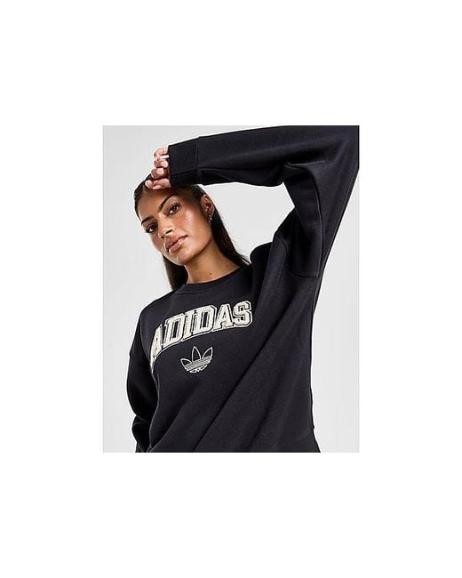Adidas crest crew sweatshirt sale