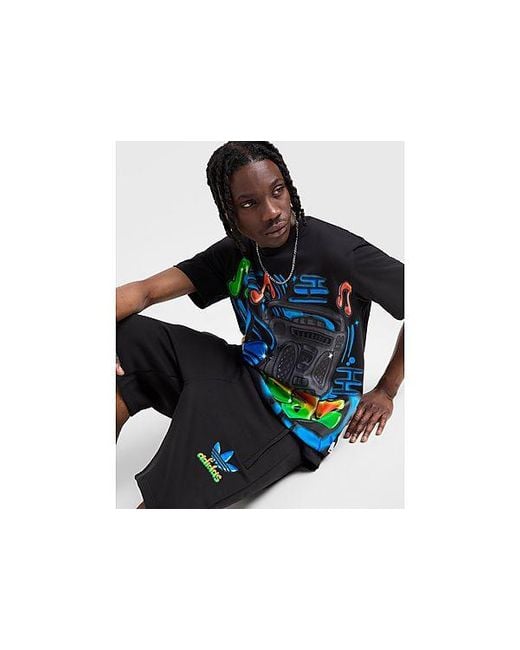 Adidas Originals Black Airbrush Shorts for men