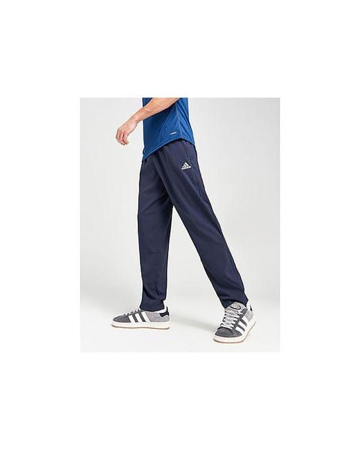 Adidas Blue Stanford Woven Track Pants for men