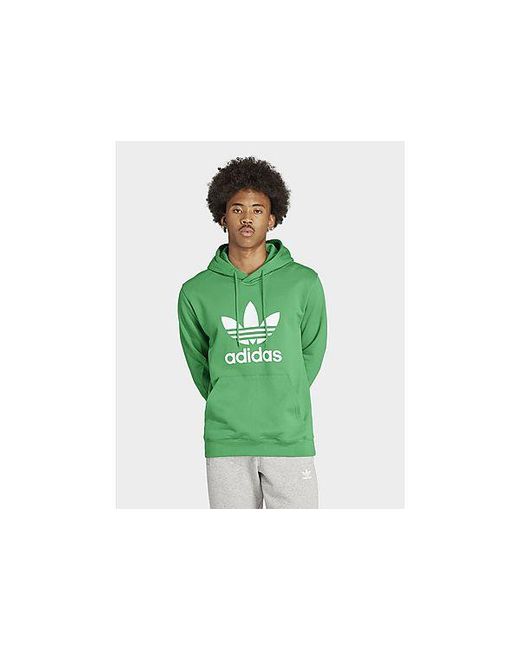 Adidas Green Adicolor Classics Trefoil Hoodie for men