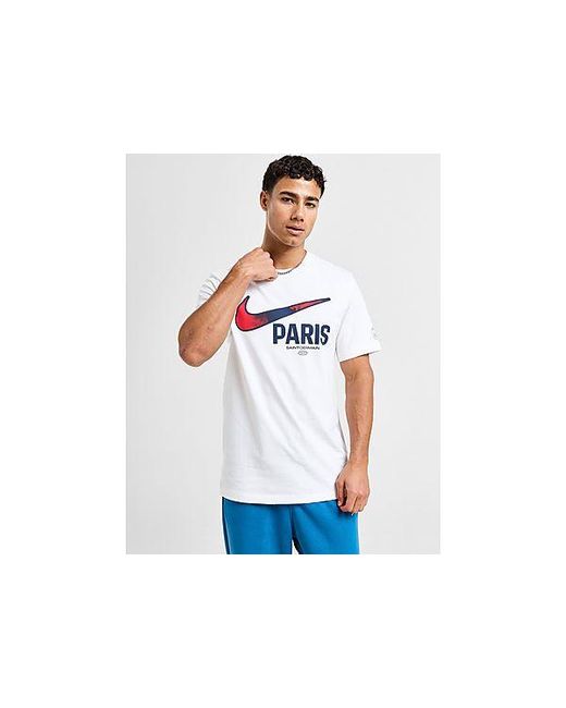 Nike Blue Paris Saint Germain Swoosh T-shirt for men