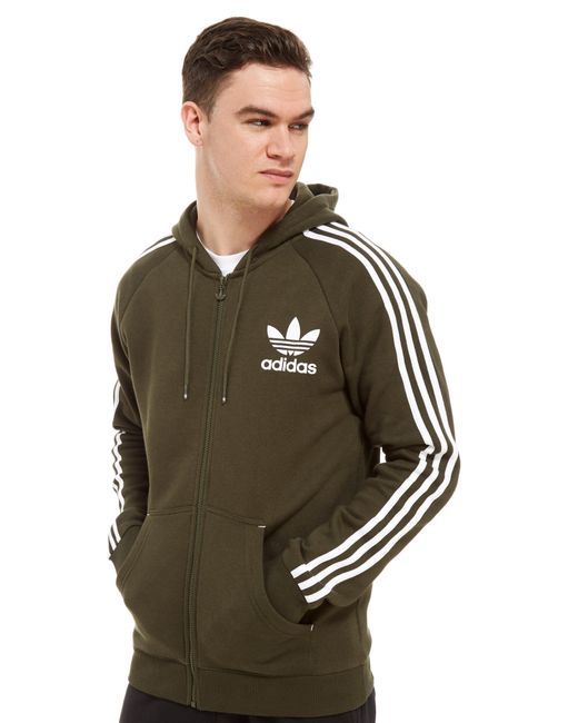 Adidas Originals Green California Full Zip Hoodie for men