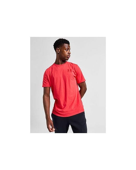 Under Armour Red Core Small Logo T-shirt for men