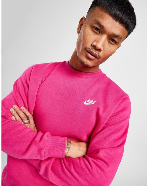 Nike Pink Foundation Crew Sweatshirt for men