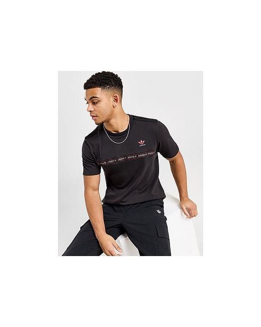Adidas originals tape t-shirt hot sale