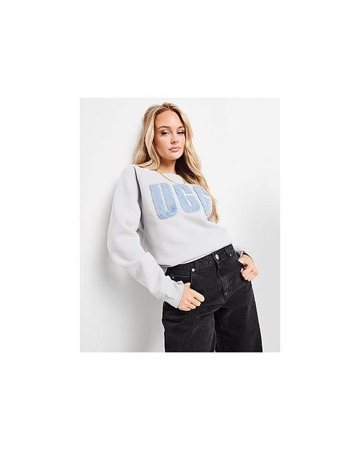 Ugg Black Fuzzy Logo Crew Sweatshirt