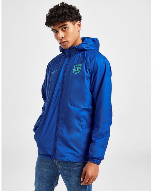 Nike England Anthem Hooded Jacket in Blue for Men | Lyst UK