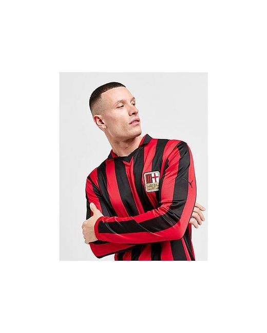 PUMA Black Ac Milan 125th Anniversary Long Sleeve Shirt for men
